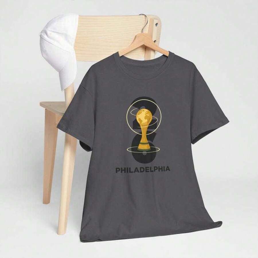 Unisex Crew Neck T-Shirt, Loose And Casual, Pure Cotton, With 2026 Print, New Export Model - 黑色 - 查看 1
