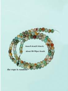 1 Hebra de Cuentas de Malaquita Natural 4/6/8/10/12mm, Adecuadas para Hacer Pulseras de Jade, Collares, Brazaletes, Joyas y Accesorios - Multicolor - Ver 13