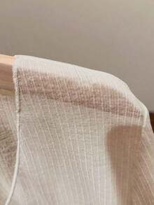 Vestido camisero con adorno de encaje, blusa de punto transparente de manga larga como cubridor para mujeres, para el verano - Beis - Ver 5