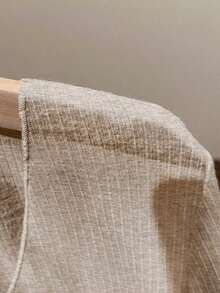 Vestido camisero con adorno de encaje, chaqueta de punto de manga larga para mujer, protección solar de verano - Marrón Mocha - Ver 5
