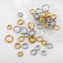 10个不锈钢双孔闭合开口圈，适用于DIY项链、手链、珠宝配件 - 10Pcs - 查看 3