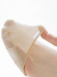1 Pair Soft Elastic Forefoot Pads For Women, With Anti-Slip Sole, Suitable For High Heels - Beige - View 5