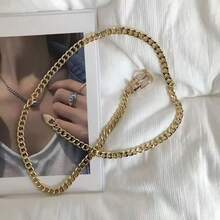 1 chiếc khóa thắt lưng điều chỉnh được, kiểu dáng ngọt ngào và cá tính, phù hợp cho cả nam và nữ, thích hợp cho váy, quần, quà tặng cho mọi mùa, khóa thắt lưng nhiều lớp đa năng, thời trang và phong cách. - Vàng kim - Xem 1