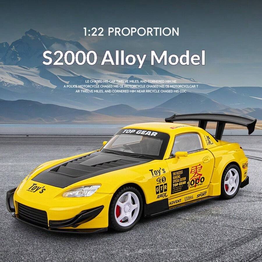 Maisto 1:22 Metal Diecast S2000 Car Model, Realistic Details With Steering Front Wheels, Children Toy Car, Halloween Gift For Boys - Multicolor - View 1
