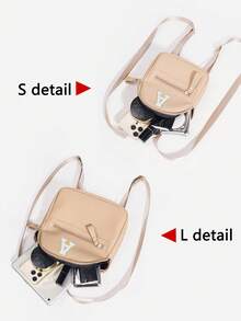1 chiếc balo dễ thương cổ điển dành cho bé gái, in 26 chữ cái từ A-Z, có quai đeo vai và ví hình trái tim, dây đeo có thể điều chỉnh, là món quà lý tưởng cho ngày Valentine, phù hợp cho sử dụng hàng ngày, ngoài trời, đi học, du lịch, leo núi, thiết kế nhỏ gọn. - Màu Khaki - Xem 7