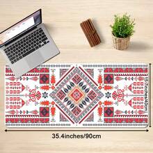 Vintage Red Pattern Gaming Mouse Pad Compatible For PC/Laptop/Desktop - Geometric Non-Slip Rubber Base Desk With -Slip,Computer Accessory For Office & Gaming - View 8