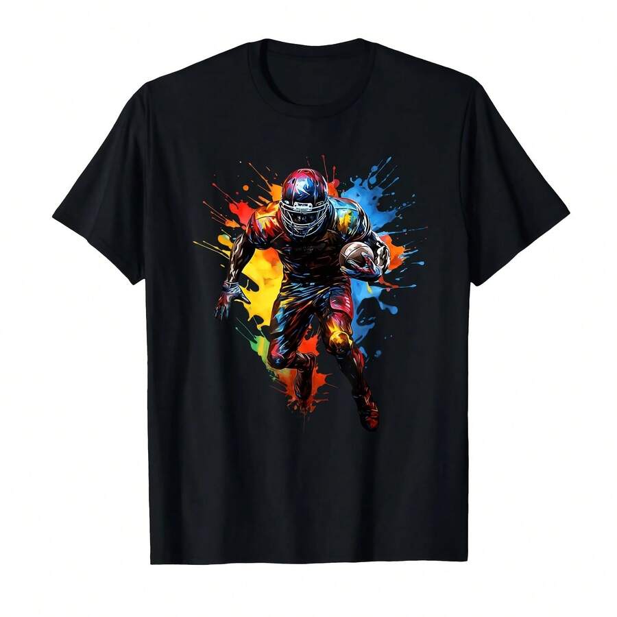 Camiseta con estampado de jugador de fútbol americano - forma - Ver 1