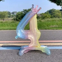 32英寸彩虹渐变自立数字气球（0-9），是生日派对、周年纪念、婚礼、圣诞节和户外活动的理想装饰。 - 站立數字氣球 - 查看 8
