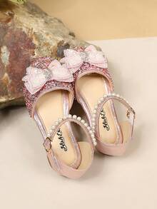 1雙2026夏季新款亮面公主鞋女童款，軟底時尚表演鞋，適合日常穿著 - 粉色 - 查看 7