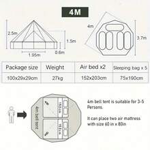Glamping 4m Oxford Bell Yurt Tent - Diameter 4m Bell Tent - View 7