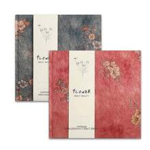 Sổ tay nghệ thuật phong cách retro bằng vải lụa, 160 trang, bên trong để trống hoàn toàn, sổ vẽ phác thảo, kích thước 18 * 18cm, dày. - 18x18cm - Xem 6