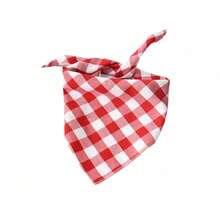 Cute Pet Dog Bandana, Saliva Bib, Triangle Scarf, Allows Dogs To Be Happy, Suitable For Pets At Home, Plaid Dog Scarf, Reversible Checkered Bib Scarf, Washable Christmas Dog Scarf, Accessories For Boys And Girls, Birthday Gift, Green/Black/Blue/Red Square Dog Bib, Reversible Scarf, Adjustable, Suitable For Small To Large Dogs And Cats (Checkered Size Random) - Multicolor - View 24