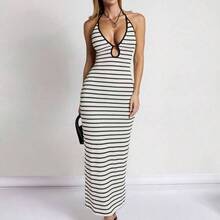 Women's Casual Long Dress, Minimalistic Fashion, Suitable For Daily Wear - Rojo - Ver 5