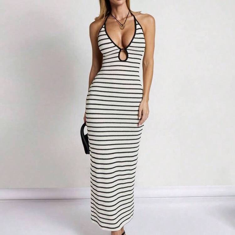 Women's Casual Long Dress, Minimalistic Fashion, Suitable For Daily Wear - Rosa Roja - Añade 5