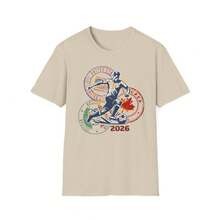 Unisex Pure Cotton T-Shirt, Round Neck, Loose Fit, Casual Style, For The 2026 World Cup, USA, Canada, Mexico - 黑色 - 查看 8