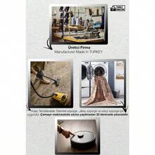 Alfombra de pasillo y área con impresión digital, antideslizante y lavable, diseño moderno | Estilos moderno, escandinavo, bohemio y clásico | 100% poliéster | HECHO EN Turquía - Multicolor - Ver 10