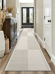 Faux Cashmere Area Rugs For Bedroom, Modern Minimalist Style, Cool Rugs Living Room, 1 Count Home Decor Carpet, Washable Runner Rug, Mat Home Decor For Kitchen, Bathroom, Dining, Fluffy And Simple, Create A Unique, Niche, And Cozy Vibe - Beige - View 10