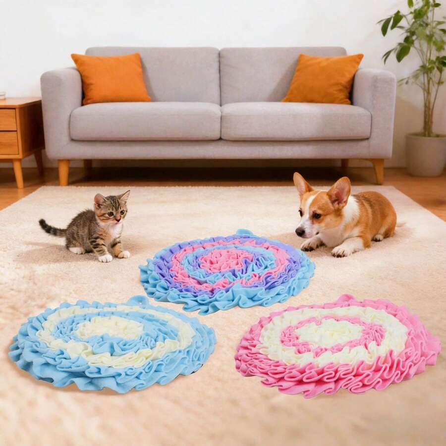 Multi-Layer Sniffing Mat For Pets, Bite-Resistant Anti-Slip Slow Feeder Mat, Suitable For Cats And Dogs, Interactive Training Mat, Pet Supplies