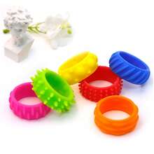 6/12pcs Silicone Sensory Rings.Finger Spinner Toy.Stress-Relief Sensory Rings,Silicone Stress-Relief Toy.Finger Ring And Bracelet Sets.Classroom Rewards,Birthday Gifts,Travel-Friendly Party Favors.Office Supplies,Christmas Gift Bags,Party Gift Bags - Multicolor - View 4