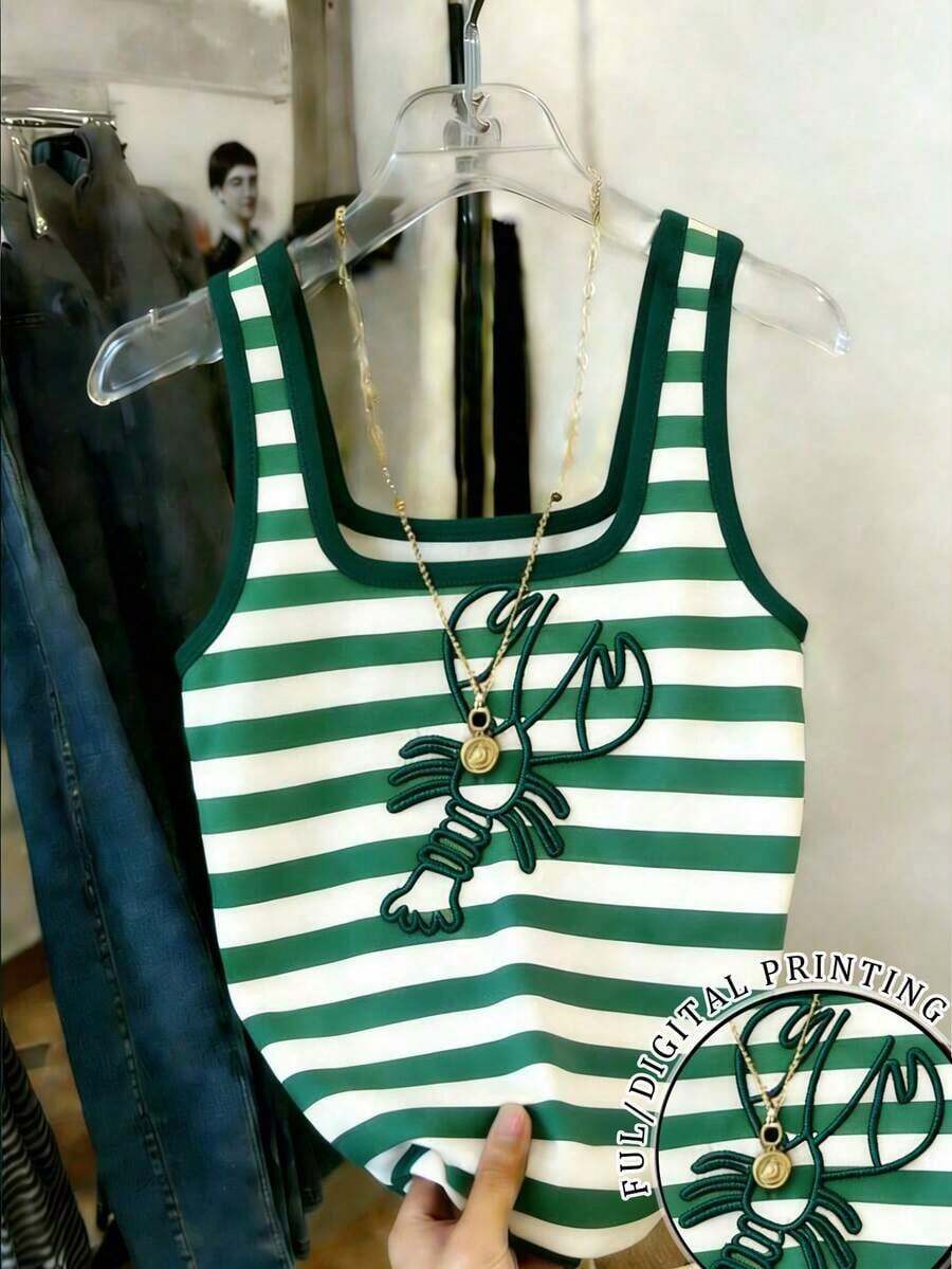 Top ajustado de mujer con ribete de color contrastante - Multicolor - Ver 1