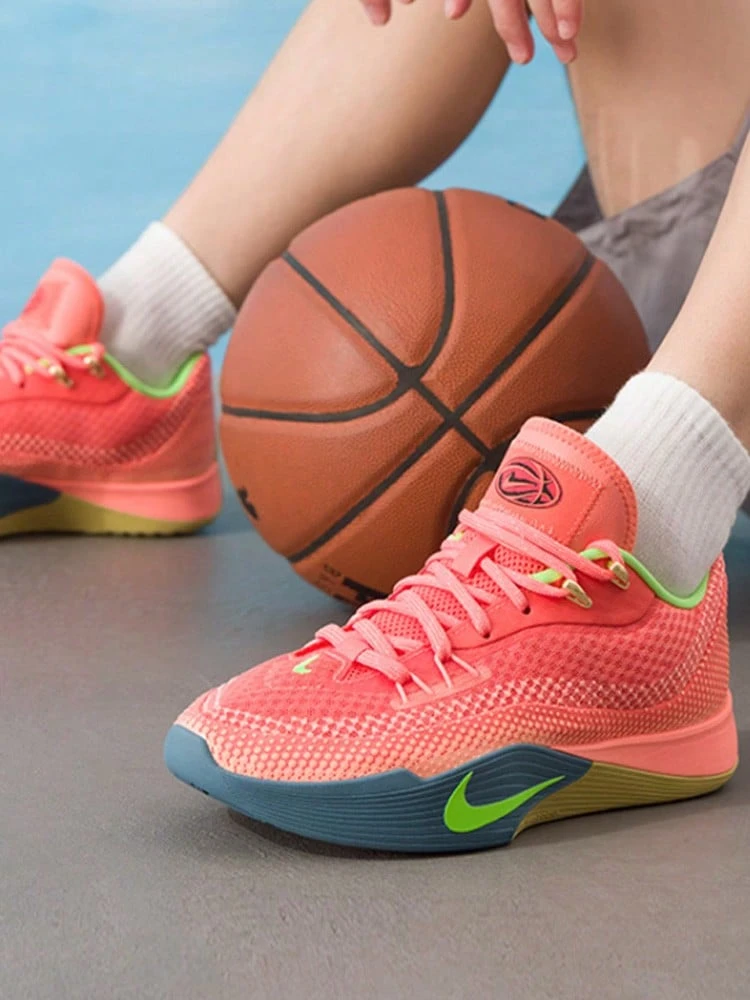 Nike ST Flare 舒適柔軟 低筒 休閒籃球鞋 男女同款 - 亮深紅 - 查看 1