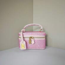 BV Bottega Bang Bang Bolso de mujer tejido a mano de cuero genuinodebolso de manotipocuboconpatróntejidoparamujer,bolsodemarca,elegantebolsodemanoparaseñorabolsaderegaloexquisita,bolsodebolso de manodelujoparamujer,bolsocruzadodemodaparamujer,adecuadoparachicas,estudiantesnivel universitariodamasdeoficina,madresdemedianaedadparausodiario,comprasoficina,clase,reuniones,citas,actividadesalairelibretambiénunregaloidealparabolso de mujerdealmuerzocondiamantesbrillantesestiloJW,bolsodemanocondiseñodecocodriloalamodabolsodemanoybandoleradelujoligeroydealtaGammaparamujer. - Diamantes de imitación dorados - Ver 5