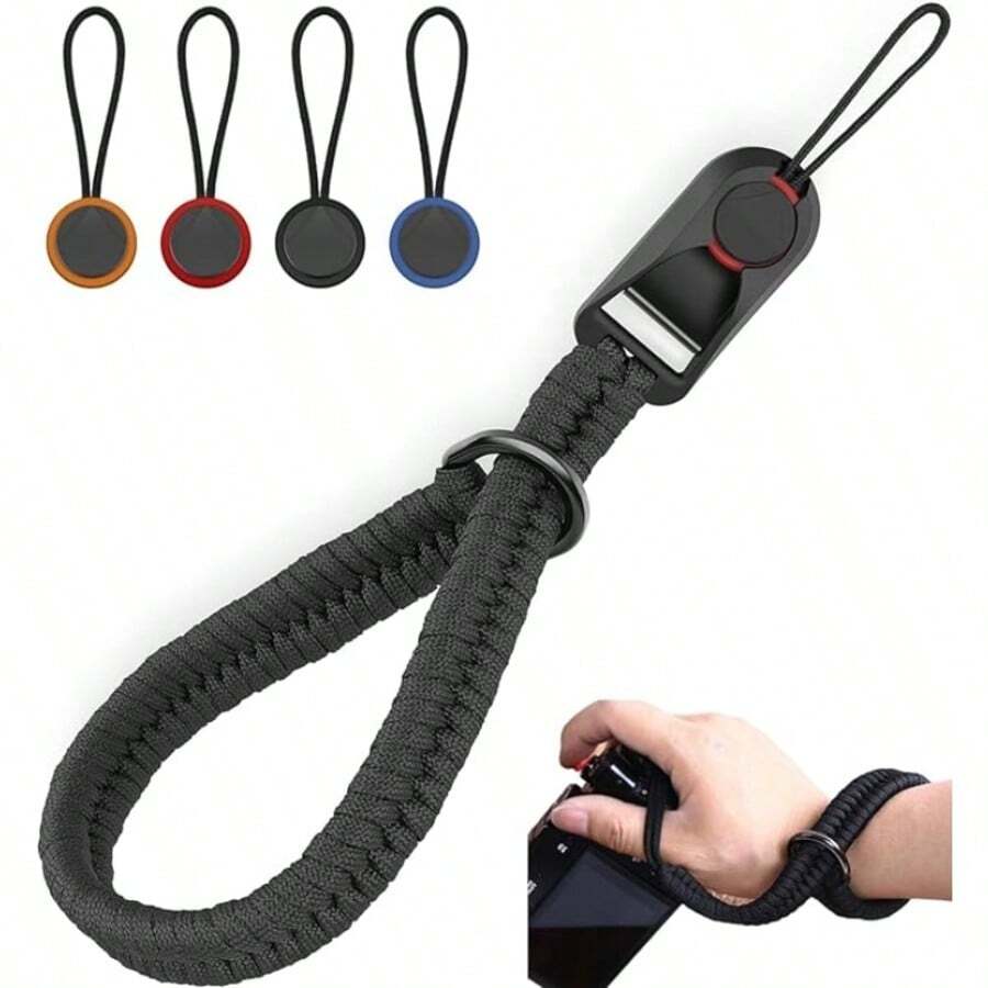 1pc Camera Wrist Strap + 4pcs Strap Compatible For DSLR/Mirrorless Cameras - Quick-Release, Lightweight Strap With Adjustable Fit Suitable For DSLR/Mirrorless Camera (4 Colors) - View 1