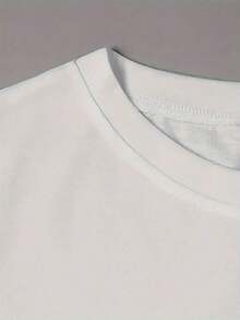 Camiseta de manga corta para mujer, 100% algodón, con estampado de lazo navideño, cuello redondo, estilo casual. - Blanco - Ver 3