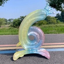 32英寸彩虹渐变自立数字气球（0-9），是生日派对、周年纪念、婚礼、圣诞节和户外活动的理想装饰。 - 站立數字氣球 - 查看 13