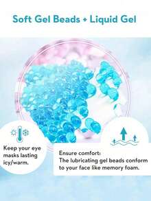 Reusable Cooling Gel Eye Mask - Hot & Cold Compress For Relaxation, PVC Ice Pack Suitable For All Skin Types, Perfect For Travel - Multicolor - View 9