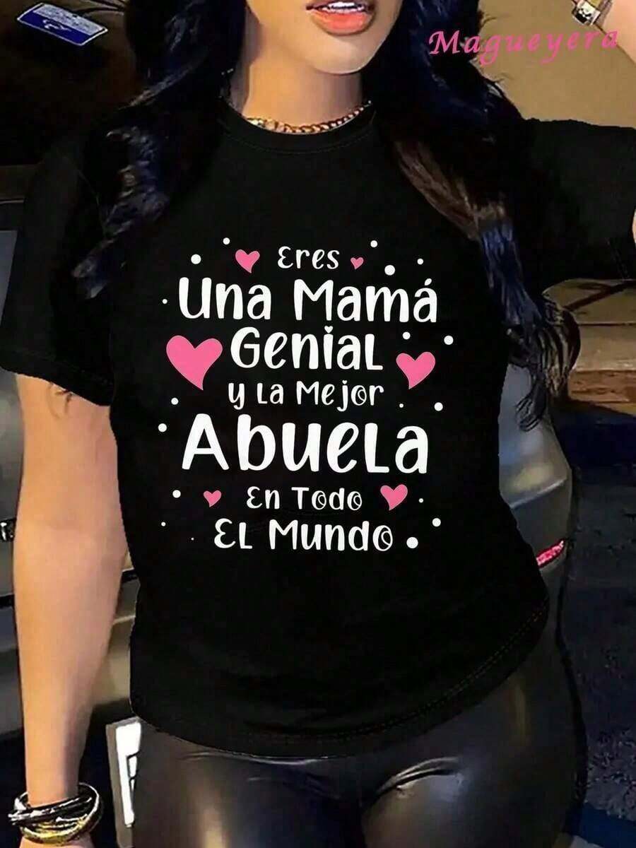 Original T-Shirt For Exceptional Moms And Grandmas, Inspiring Design For Multiple Occasions, Available In Various Sizes, 's Fashion, - Black - View 1