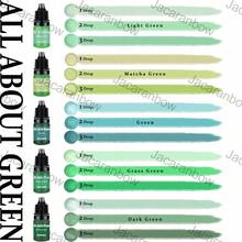 5 Farben/Set - Aromatherapie Kerzen Farbstoff, hochkonzentrierter Farbstoff/Pigment für handgemachte DIY Seife, Paraffin Wachs, Sojaöl Wachs, Kerzenmachen - anwendbar für künstlerische Malzwecke - Grüne Serie / 5 Farben - Übersicht 8