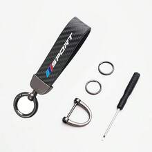 1 móc khóa xe hơi bằng sợi carbon, phù hợp với BMW dòng 1, 3, 5, 7, 2, 4, 6, X, X1, X3, X5, X6, X4, móc khóa xe hơi thời trang. - A - Xem 8