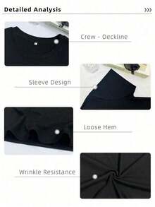 Camiseta de Algodón Estampada a Doble Cara, Cómoda, Elegante con Diseño Minimalista, Casual y Versátil, Estilo INS, Camisetas Gráficas con Diseño de la Géidα Hecate, Artemisa y Persépona del World Tour. - Negro - Ver 3