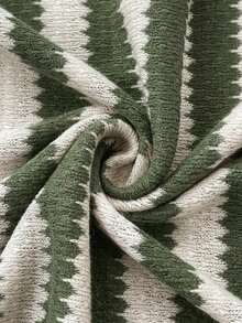 Vestido corto holgado de verano para mujer con estampado de bloques de color y rayas, ideal para vacaciones y uso diario - Verde militar - Ver 6