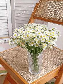 6/60 Pcs White And Yellow Artificial Daisy Bouquet, Perfect For Valentine's Day, Mother's Day, Easter, Wedding Season And DIY Home Decor, Holiday Floral Decor|Decorative Daisy Bouquet - Multicolor - View 4