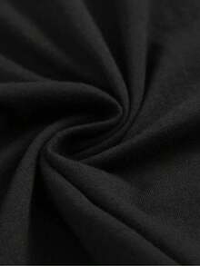 Elegante Camiseta Estampada de Moda para Mujer para Todas las Temporadas, con un estampado en contraste rosa y azul con un tema de amor maternal, suave y cómoda, lavable a máquina, perfecta para un atuendo único para el Día de la Madre. - Negro - Ver 6