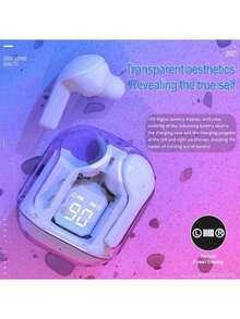 原装T2透明无线蓝牙耳机，HIFI音质，蓝牙5.3，高品质无线耳机，适用于所有智能手机 - 查看 9