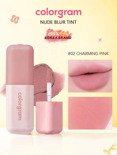 Colorgram NOUĂ Nuanță de buze, Textură ușoară, asemănătoare cu cea a rujului Mochi, Foarte pigmentată și nu usucă, Fină și ușor de estompat, Pufoasă și confortabilă, Purtare naturală zilnică, Rezistent la pete, K-Beauty, Machiaj coreean, Cadou de sărbători, Cadou de Ziua Mamei, 5g/0.17 Oz