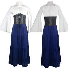 New Medieval Party Dress With Wide Sleeves And Long Sleeves, European And American Style, For Women, Renaissance And Medieval Period - Deep Purple Bell-sleeved Dress - View 7