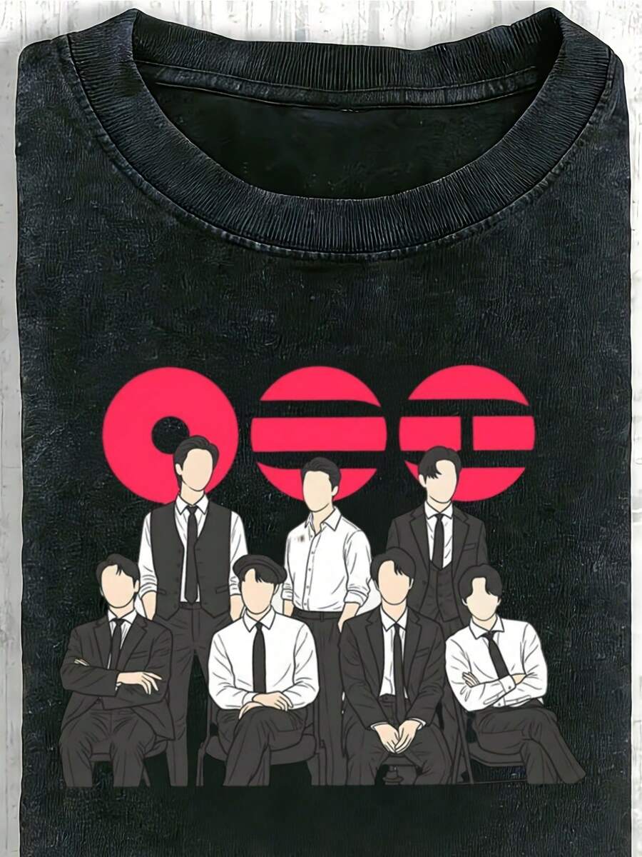 Camiseta estampada de la gira mundial 2026nang, talla grande, unisex, 100% pura, suave y cómoda, imprescindible para la ropa casual de calle en todas las estaciones, versátil para todas las estaciones, asequible para atuendos casuales, un regalo perfecto para fans y amigos - 7. 76 onzas - Negro - Ver 1