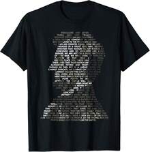 Camiseta con Retrato de Abraham Lincoln y Discurso de Gettysburg - Negro - Ver 7