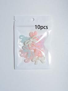 10/30/50pcs/Set Jelly Color Bow Decor Accessories, Multi-Color Bow Decor Pieces With Holes, Handmade Beads, DIY Craft Supplies - Jelly Color - View 7