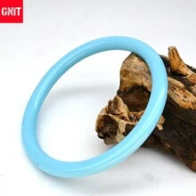 GNIT 3件/1件 透明樹脂手鍊，亮面多元素幾何設計，復古風格，度假時尚造型手鍊 - 藍閃藍藍 - 查看 10