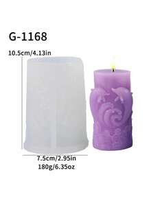 1 khuôn silicon làm nến hình cá heo, đuôi cá, cột đại dương. - A-trắng - Xem 4