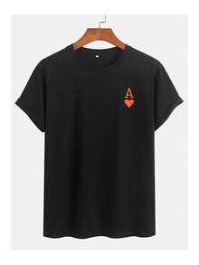 Unisex Printed Cotton T-Shirt With Short Sleeves And Round Neck, Loose And Comfortable. - Back - View 1