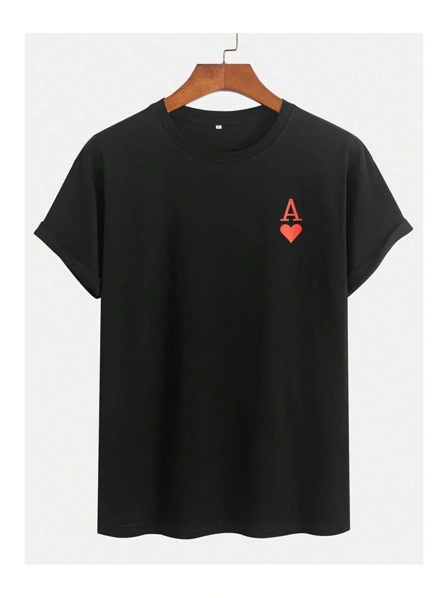 Unisex Printed Cotton T-Shirt With Short Sleeves And Round Neck, Loose And Comfortable. - Back - View 1