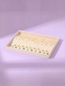 1pc Necklace Storage Box, Necklace Display Tray, Velvet Jewelry Tray Rings Holder, Suitable For Necklaces, Pendants And Other Display Trays, Essential Storage Box For Girls - 20-hook Necklace Tray - View 9