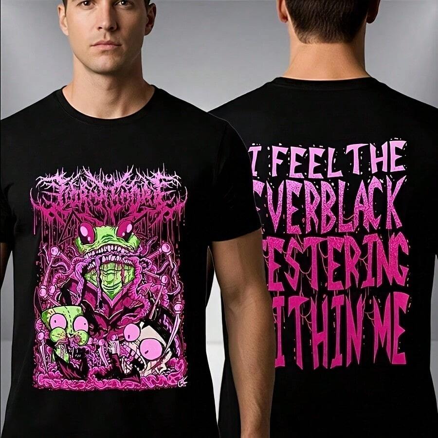 Lorna Shore Invader Unisex Two Sided T-Shirt - Black - View 1