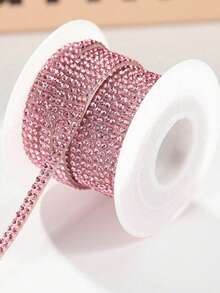 5m/Roll DIY Rhinestone Strip, Suitable For Car Crystal Diamond Decoration, Car Diamond Decoration, Self-Adhesive Diamond Crafts DIY Rhinestone Strip. - Two Rows Of Diamonds - View 9